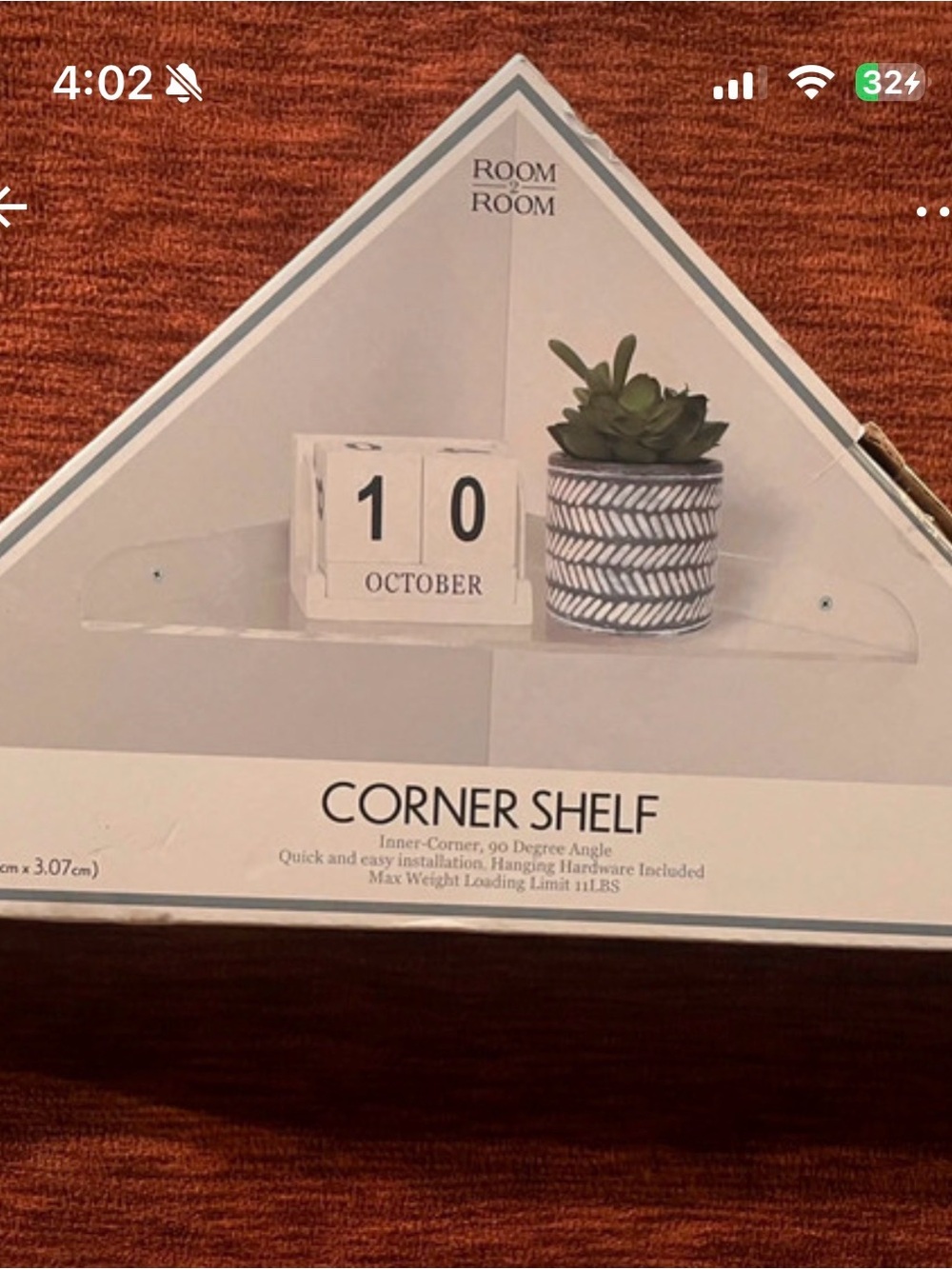 Clear Corner Shelf